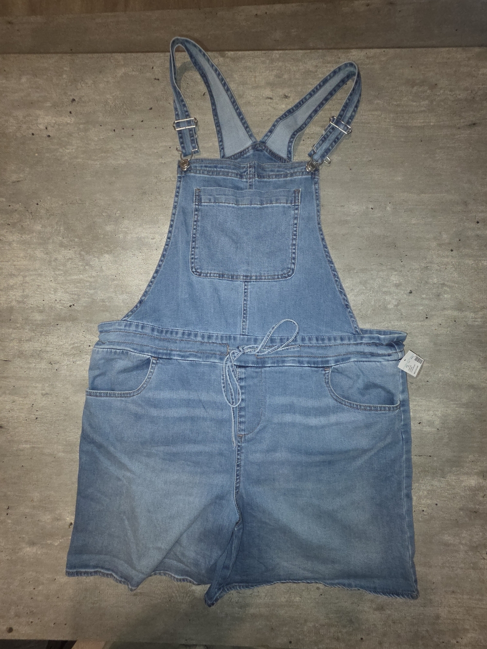 Maurices Light Blue Denim Relaxed Short Overalls
